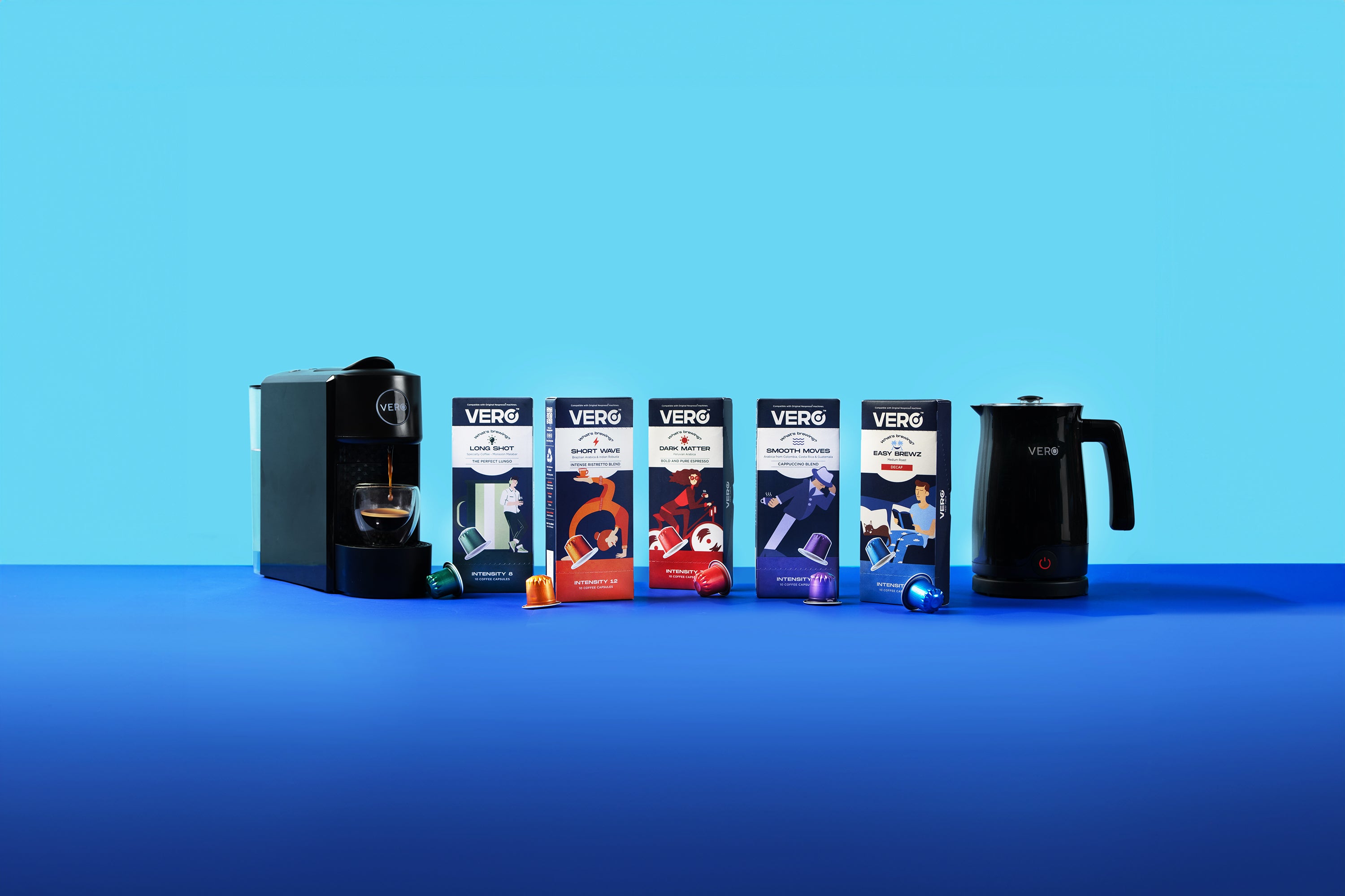 Vero coffee capsules and machines range