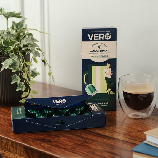 10 Packs of VERO Long Shot Lungo Coffee Capsules